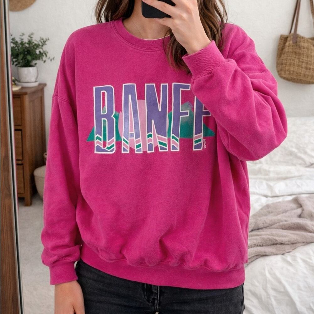 Vintage 80s Banff Canada Sweatshirt Sz XL